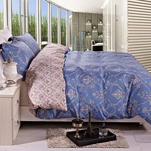 Bedding Ntbay 3pcs Queen Cobalt Blue Duvet Cover Set Poshmark